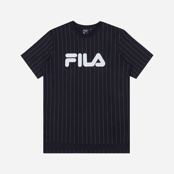 Fila Tričká Damske Námornícka Modrá - Line Pinstripe S/S Vypredaj - Slovakia 04821-TIDY